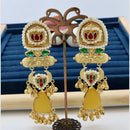 JCM Jewellery Heritage Monalisa Stone Long Dangler Earrings For Traditional & Western Wear
