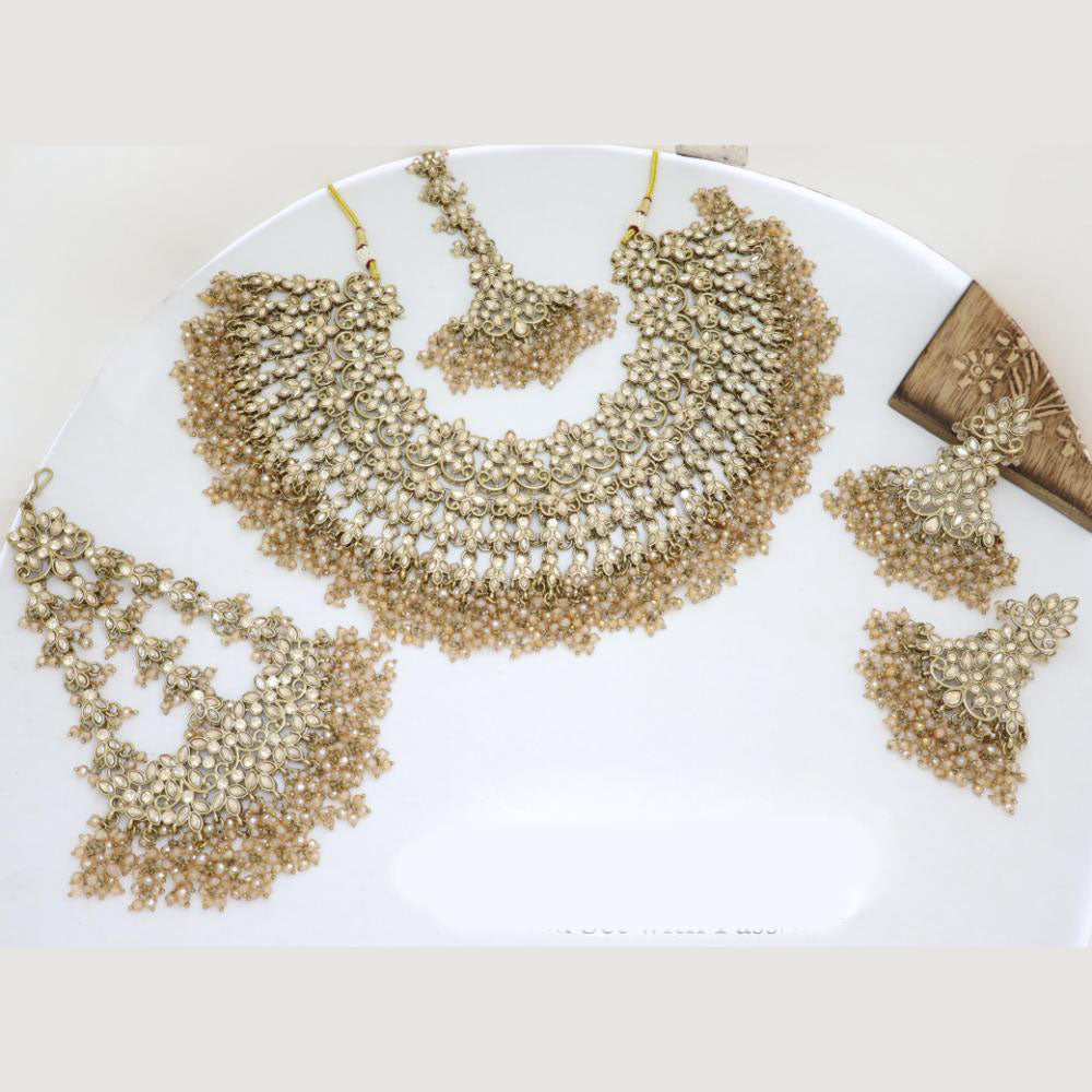 JCM Jewellery Elegant Kundan Bridal Necklace Set | Traditional Ethnic Jewellery for Wedding