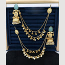 JCM  Traditional Elegance Kann Chain Earrings with monalisa stone and pearl