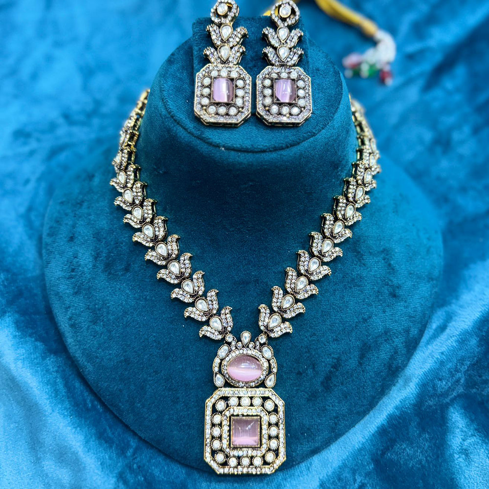 JCM Jewellery Ethnic Charm Pota And Austrian Stone Necklace Set