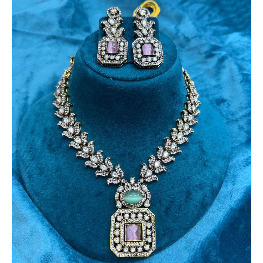 JCM Jewellery Ethnic Charm Pota And Austrian Stone Necklace Set