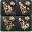 JCM Mughal Inspired Chandbali Passa with Kundan & Pearl Detailing
