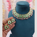 JCM Enamel Kundan Work and Pearl Drops Choker Necklace Set