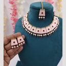 JCM Enamel Kundan Work and Pearl Drops Choker Necklace Set