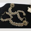 JCM Antique Kundan and Pearl Hand Harness Set