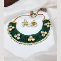 JCM Beaded and Kundan Necklace Set with Matching Earrings