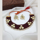 JCM Beaded and Kundan Necklace Set with Matching Earrings