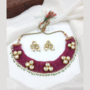JCM Beaded and Kundan Necklace Set with Matching Earrings