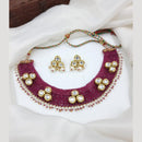 JCM Beaded and Kundan Necklace Set with Matching Earrings