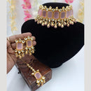 JCM Designer Kundan and Beads Drop Choker Necklace Set