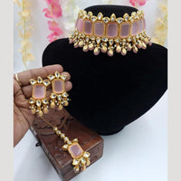 JCM Designer Kundan and Beads Drop Choker Necklace Set