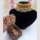 JCM Designer Kundan and Beads Drop Choker Necklace Set