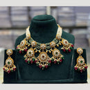 JCM Heritage Kundan And Pearls with Drop Beads Necklace Set