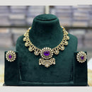 JCM Crysal and Kundan Necklace Set with Matching Earrings