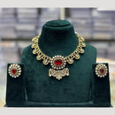 JCM Crysal and Kundan Necklace Set with Matching Earrings