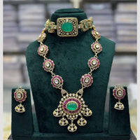 JCM Handcrafted Crystal Rani Haar and Choker Necklace Set