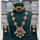 JCM Handcrafted Crystal Rani Haar and Choker Necklace Set