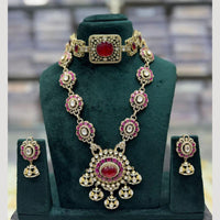 JCM Handcrafted Crystal Rani Haar and Choker Necklace Set