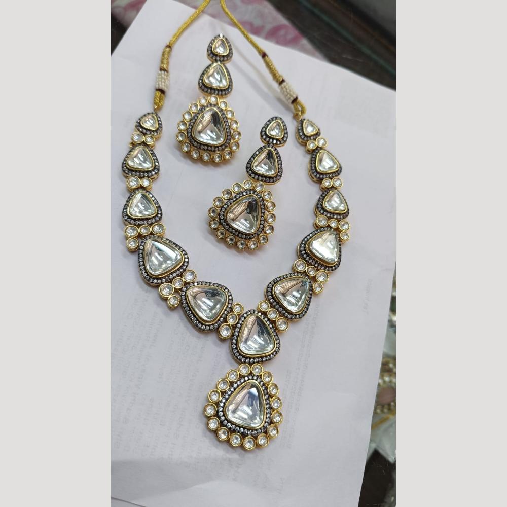 JCM Kundan Necklace Set with Matching Earrings