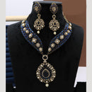 JCM Kundan Style Necklace and Earrings Set with Pearl Accents