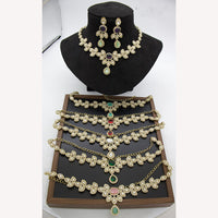 JCM Royal Elegance Designer Kundan Stone  Necklace Set