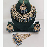 JCM Sparkling Crystal Stone Pearl And Beads Necklace Set