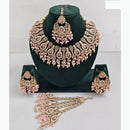 JCM Sparkling Crystal Stone Pearl And Beads Necklace Set