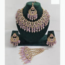 JCM Sparkling Crystal Stone Pearl And Beads Necklace Set