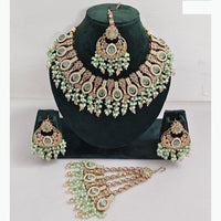 JCM Sparkling Crystal Stone Pearl And Beads Necklace Set