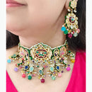 JCM Traditional Pota Stone Pearl Beads Choker Necklace Set