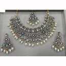 JCM Heavy Designer Kundan Set with Beads and Crystal Accents