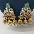 JCM Traditional Parrot Motif and Pearl Detailing Jhumki Earrings