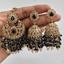 JCM Crystal and Drop Beads Mangtikka Earrings 