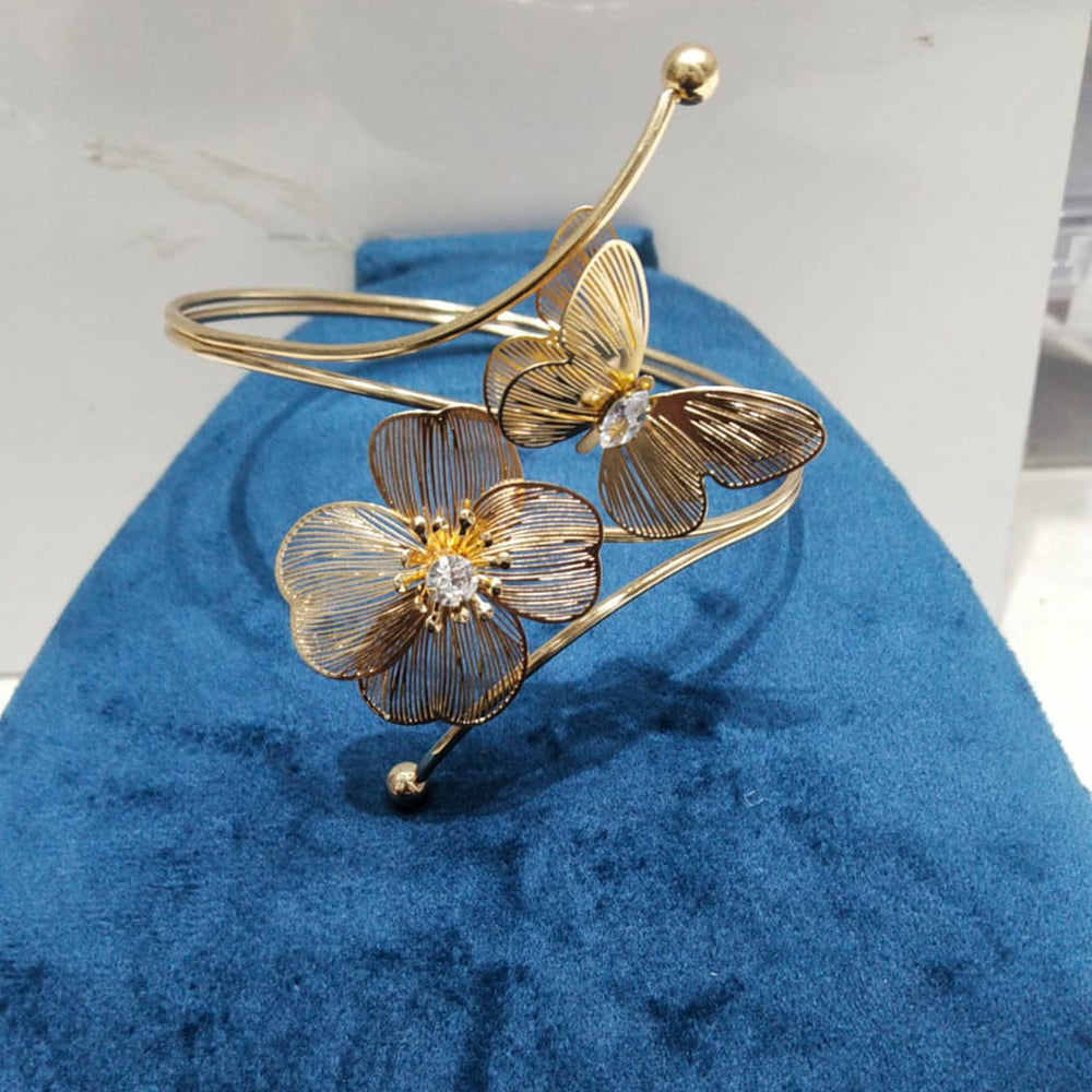 JCM Austrian Stone Elegant Butterfly and Flower Design Bracelet