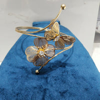 JCM Austrian Stone Elegant Butterfly and Flower Design Bracelet 