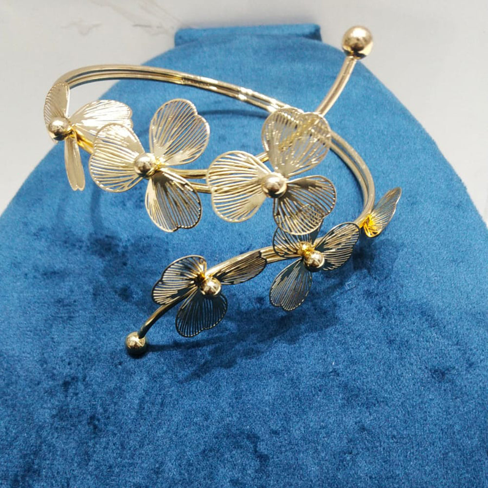 JCM Austrian Stone Elegant Floral Design Adjustable Bracelet