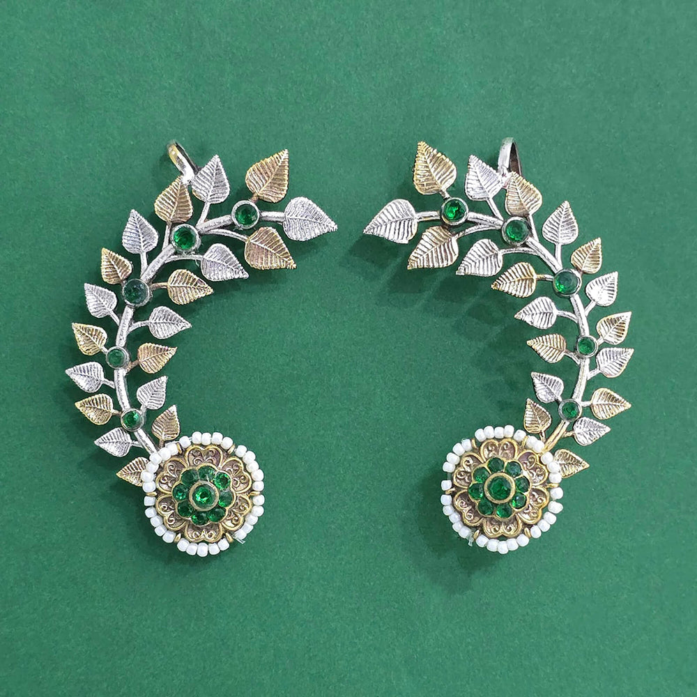 JCM Austrian Stone Whispering Leaves Heritage Ear Cuffs