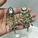 JCM Traditional Kundan and Pearl Chandelier Earrings