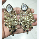 JCM Traditional Kundan and Pearl Chandelier Earrings