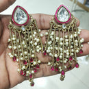 JCM Traditional Kundan and Pearl Chandelier Earrings