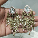 JCM Traditional Kundan and Pearl Chandelier Earrings