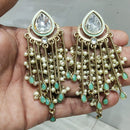 JCM Traditional Kundan and Pearl Chandelier Earrings
