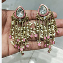 JCM Traditional Kundan and Pearl Chandelier Earrings