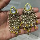 JCM Traditional Kundan and Pearl Chandelier Earrings