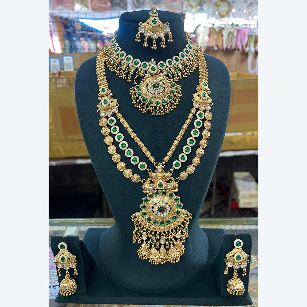 JCM Royal Polki Kundan Set Semi Bridal Elegance Redefined