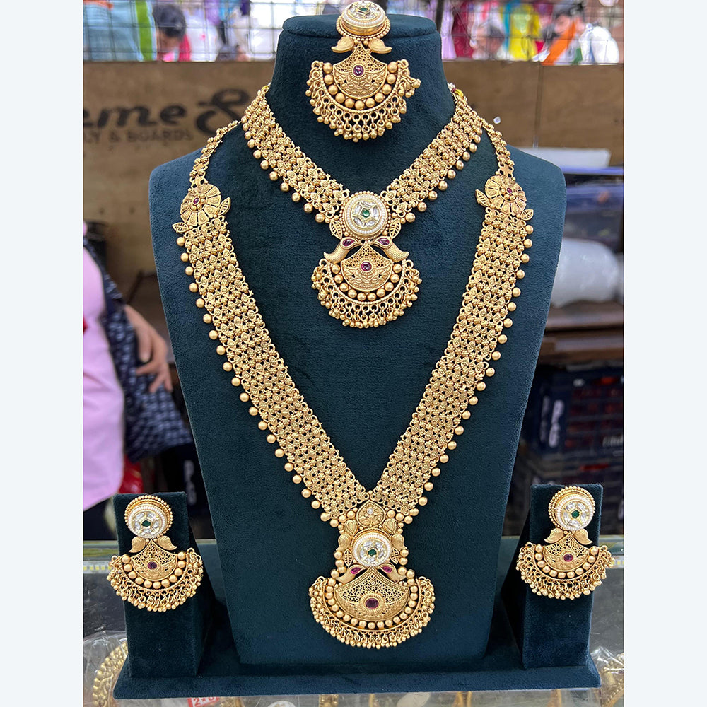 JCM Royal Polki Kundan Set Semi Bridal Elegance Redefined