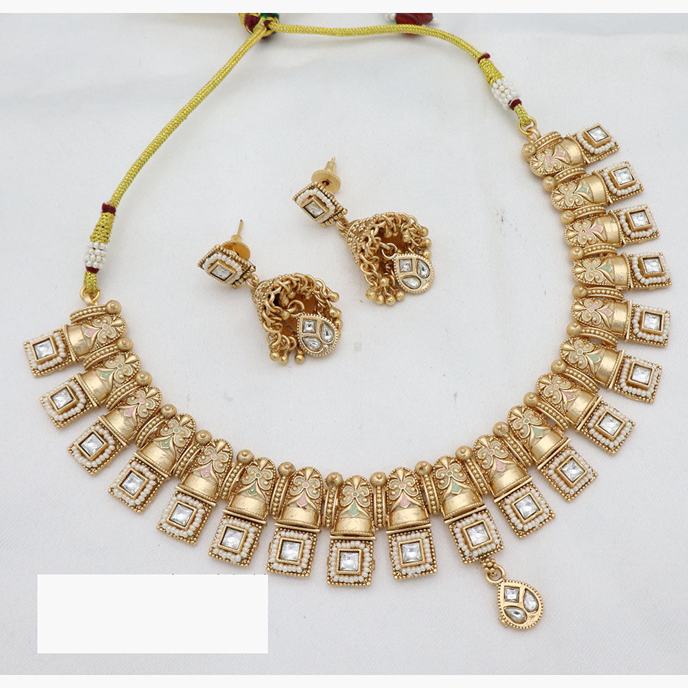 JCM Classic Heritage Necklace with Temple Motifs & Earrings