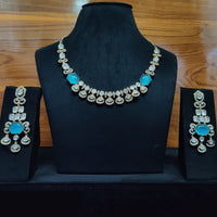 JCM Royal Kundan Necklace Set with Statement Stones