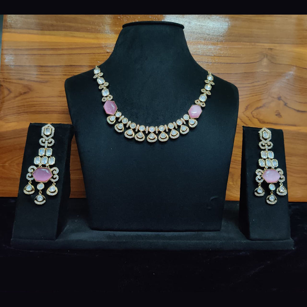 JCM Royal Kundan Necklace Set with Statement Stones