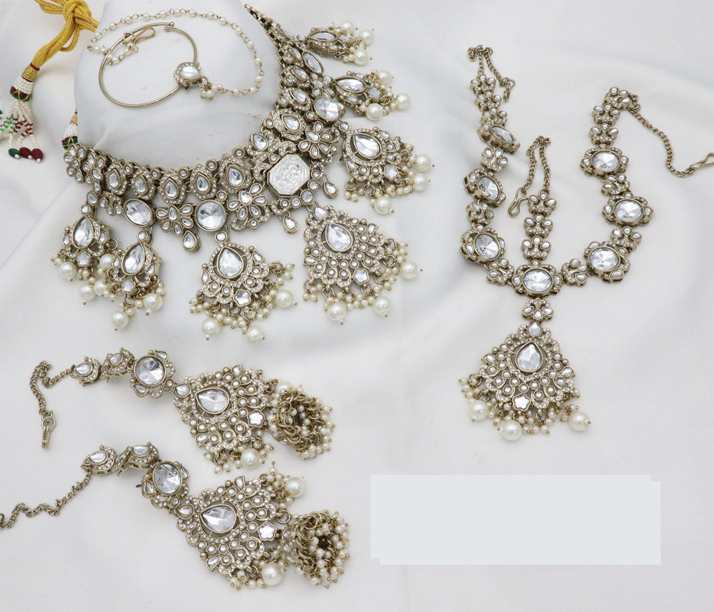 JCM Exquisite Kundan Necklace & Earrings Set